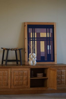 Low Mid-Century Danish Rectangular Brutalist Sideboard in Oak, 1950s-MXF-2041647