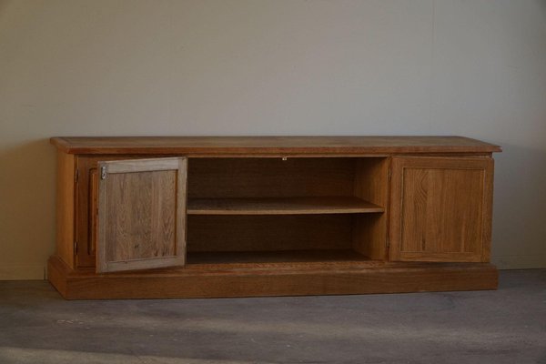 Low Mid-Century Danish Rectangular Brutalist Sideboard in Oak, 1950s-MXF-2041647