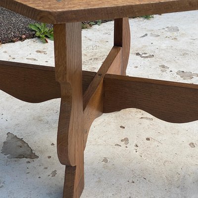 Low Oak Table, France, 1960s-UR-1065752