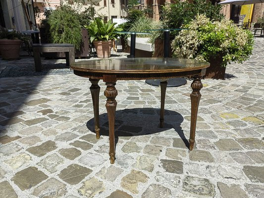 Low Oval Table in Finely Carved Walnut, 1950s-ZFY-1731584