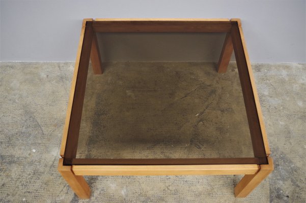 Low Side or Coffee Table with Tempered Smoked Glass Top, 1980s-KNM-1047774