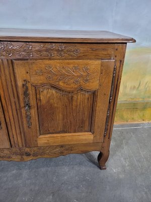 Low Sideboard Carved in Norman Oak-GBA-2043747