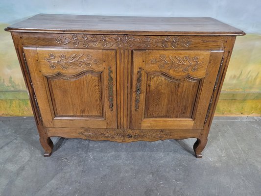 Low Sideboard Carved in Norman Oak-GBA-2043747