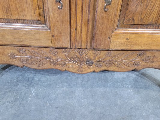 Low Sideboard Carved in Norman Oak-GBA-2043747