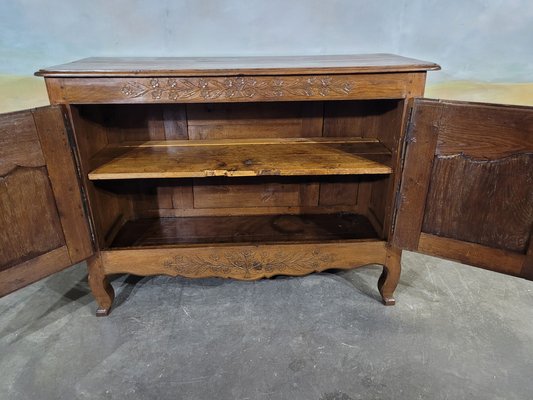 Low Sideboard Carved in Norman Oak-GBA-2043747