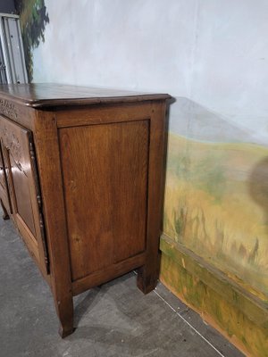 Low Sideboard Carved in Norman Oak-GBA-2043747