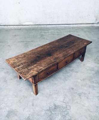 Low Spanish Folk Art Console or Coffee Table-RQV-1707086