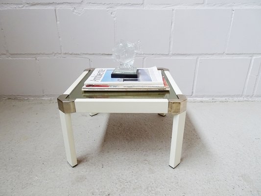 Low Table With Dark Mirror Glass, 1970s-POM-1177476