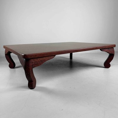 Low Taishō Table with Tsugaru Lacquerwork, Chabudai Tea Furoshiki, 1920s-DWL-2020045