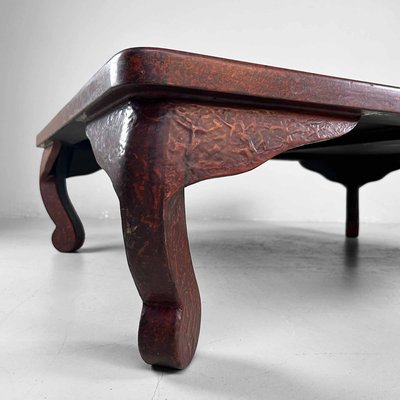 Low Taishō Table with Tsugaru Lacquerwork, Chabudai Tea Furoshiki, 1920s-DWL-2020045