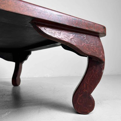 Low Taishō Table with Tsugaru Lacquerwork, Chabudai Tea Furoshiki, 1920s-DWL-2020045