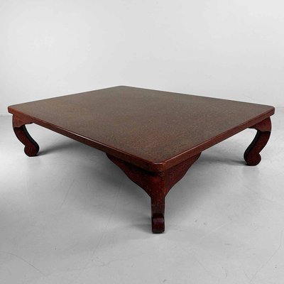 Low Taishō Table with Tsugaru Lacquerwork, Chabudai Tea Furoshiki, 1920s-DWL-2020045