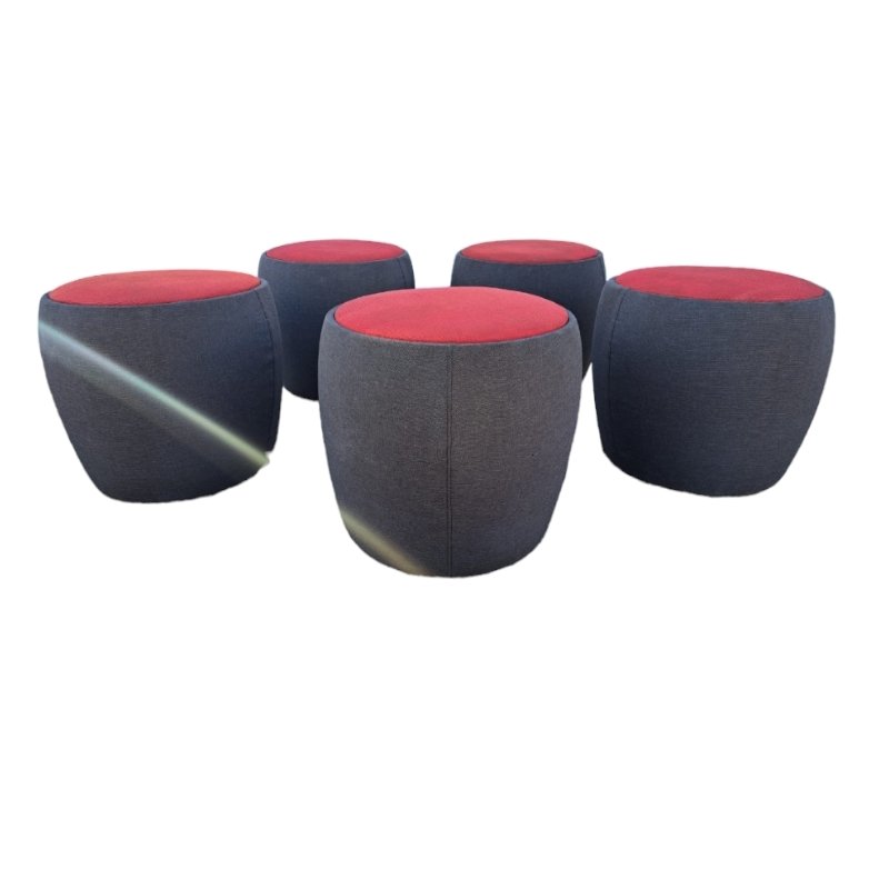 Low Upholstered Borek Sipk Stools by Bořek Šípek , Set of 5