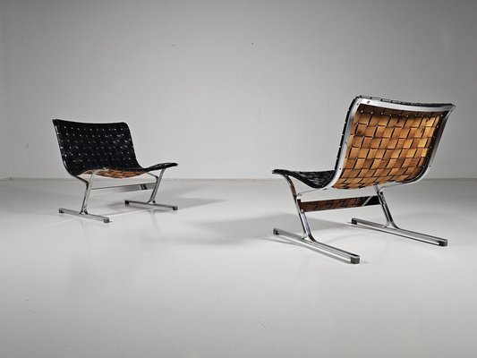 Luar Lounge Chairs by Ross Littell for ICF De Padova, 1960s, Set of 2-UJI-2026333