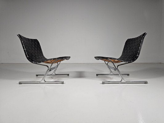 Luar Lounge Chairs by Ross Littell for ICF De Padova, 1960s, Set of 2-UJI-2026333