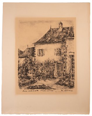 Luc-Albert Moreau, Maison Natale de Colette, Lithograph, Early 20th Century-ZCI-2029134