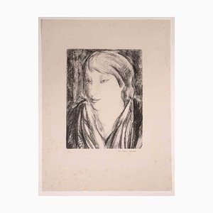 Luc-Albert Moreau, Portrait of Woman, Lithograph, Early 20th Century-ZCI-1788610