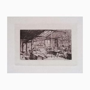 Luca Beltrami - Paris, L'atelier Pascal - Original Etching on Cardboard - 1877-ZCI-835751