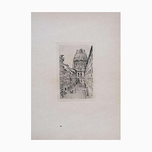 Luca Beltrami - Paris, Rue Mazarine - Original Etching on Cardboard - 1877-ZCI-835737