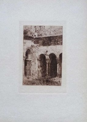 Luca Beltrami - St-trophime Cloister - Original Etching on Cardboard - 1877-ZCI-835735