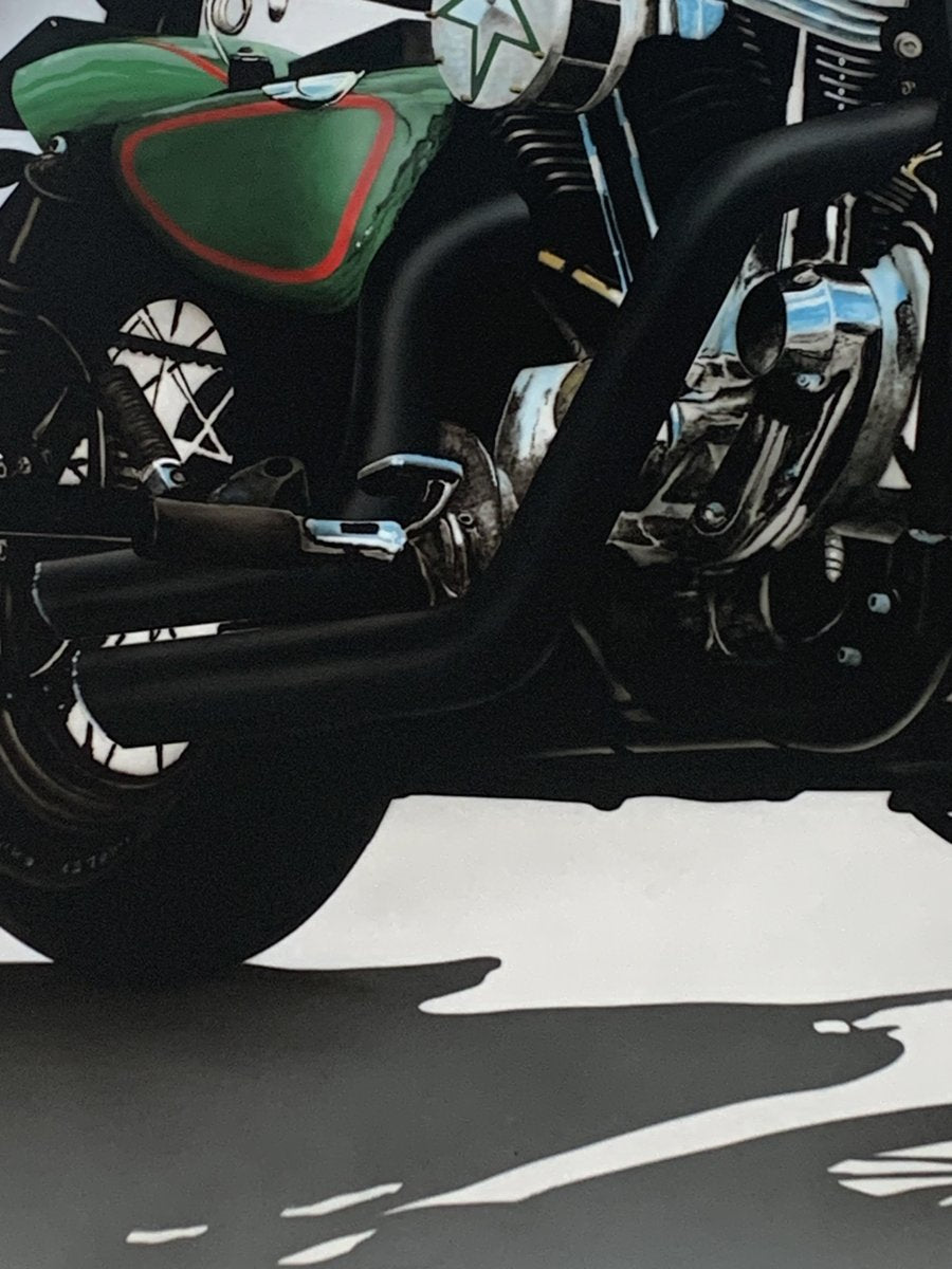 Luca Pagani, Harley Davidson 883 Custom, Acrylic on Aluminum, 2008