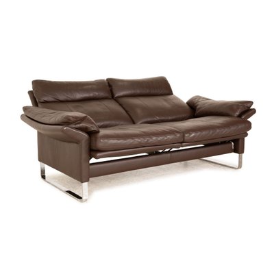 Lucca Leather Two Seater Brown Sofa from Erpo-RQW-1738006