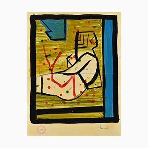 Lucian, Abstract Composition, Original Tempera & Watercolor, 20th Century-ZCI-1394347