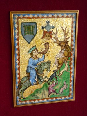 Luciano Agliotti, Medieval Scene, Enameled Copper, 1970s-GKB-797511