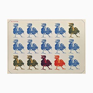 Luciano de Vita, Rooster-Soldiers, Lithograph, 1950s-ZCI-1403414