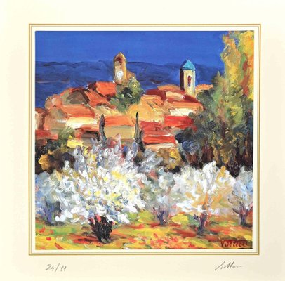 Luciano Villani, Landscape, Lithograph, Late 20th Century-ZCI-1760449