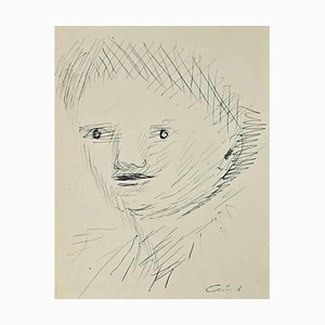 Lucien Coutaud, Child Portrait, Original Drawing, Mid-20th Century-ZCI-1335805