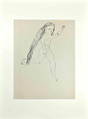 Lucien Coutaud, Nude Girl, Original Drawing, 1930s-ZCI-1344714