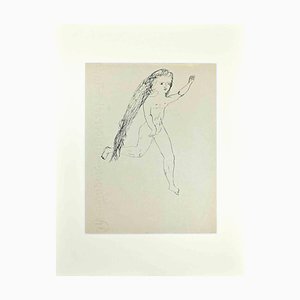 Lucien Coutaud, Nude Girl, Original Drawing, 1930s-ZCI-1344714