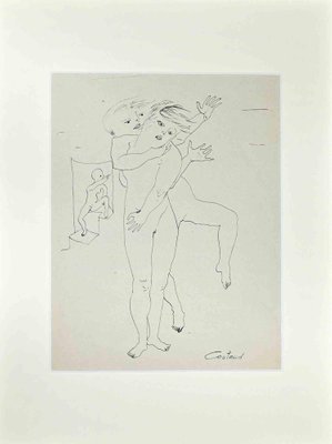 Lucien Coutaud, Nudes, Original Drawing, 1950s-ZCI-1362701