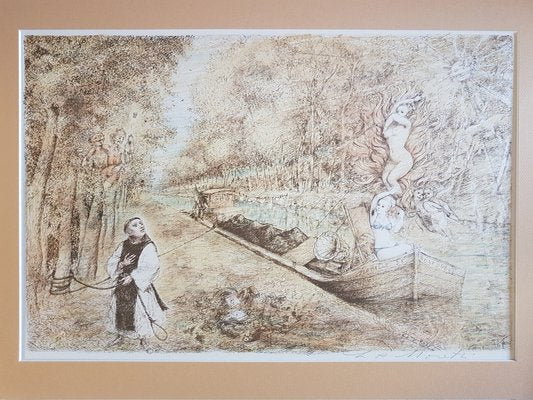 Lucien Philippe Moretti, God’s Poacher, 1977, Lithographs, Set of 7-KHH-1243088