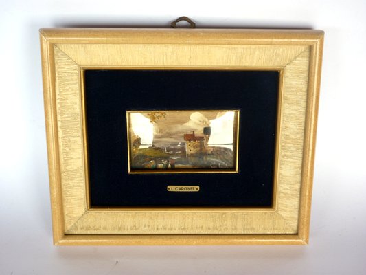 Lucio Cargnel, Landscape Oil Paintings, Original Frames, 1940s, Set of 2-GKB-838031