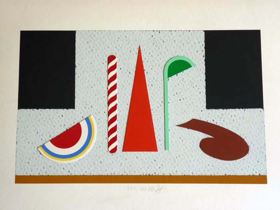 Lucio Del Pezzo, Screen Print & Collage, 1980s