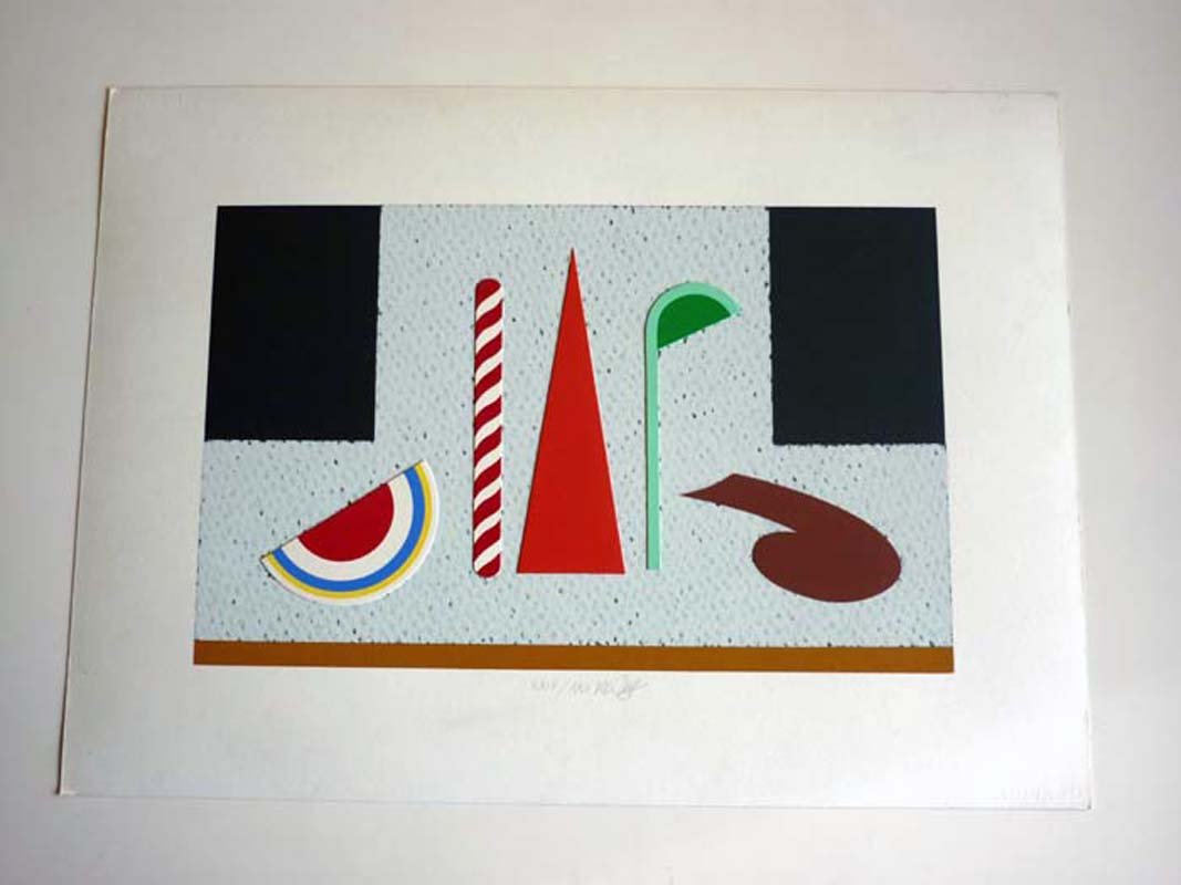 Lucio Del Pezzo, Screen Print & Collage, 1980s