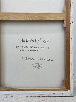 Ludovic Dervillez, Delivery, Acrylic & Mixed Media on Canvas, 2021-RMD-1443943