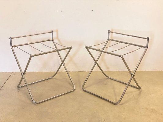 Luggage Racks in Steel, 1970s, Set of 2-NPC-971846