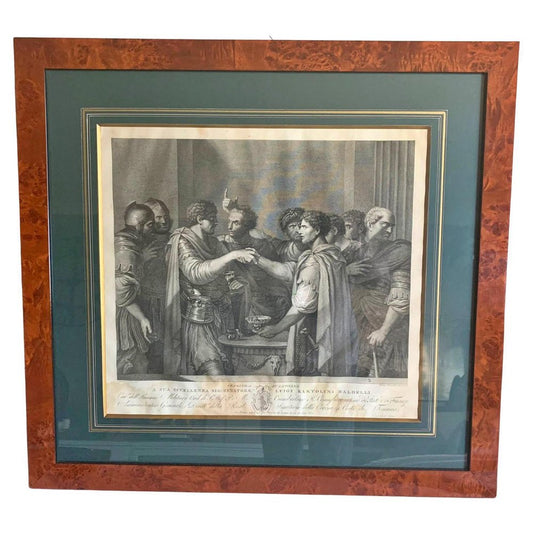 Luigi Bartolini Baldelli, Roman Scene, 19th Century, Engraving, Framed