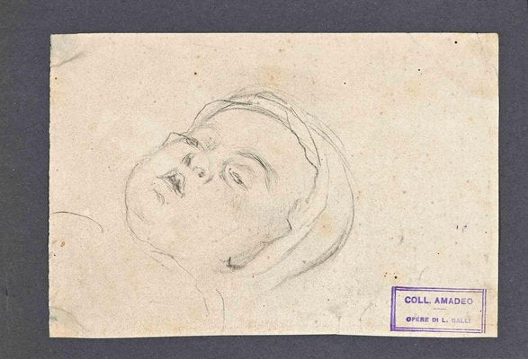 Luigi Galli, The Baby, Drawing, Late 19th Century-ZCI-1775919