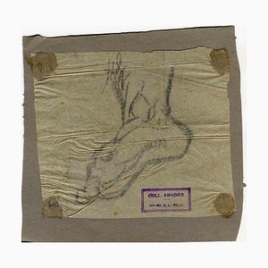 Luigi Galli, The Foot, Original Pencil Drawing, 19th Century-ZCI-1379773