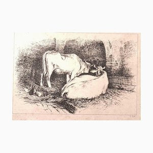 Luigi Gioli, In the Stable, Lithograph, 1880-ZCI-1762038