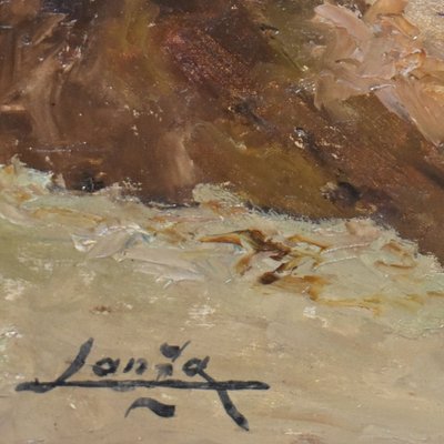 Luigi Lanza, Cote d'Azur Seascape, Early 20th Century, Oil Painting-YVI-1742624