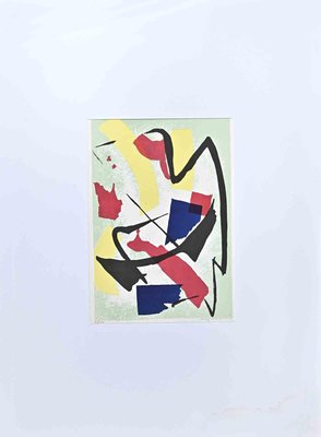 Luigi Montanarini, Abstract Composition, Original Lithograph, 1973-ZCI-1281563