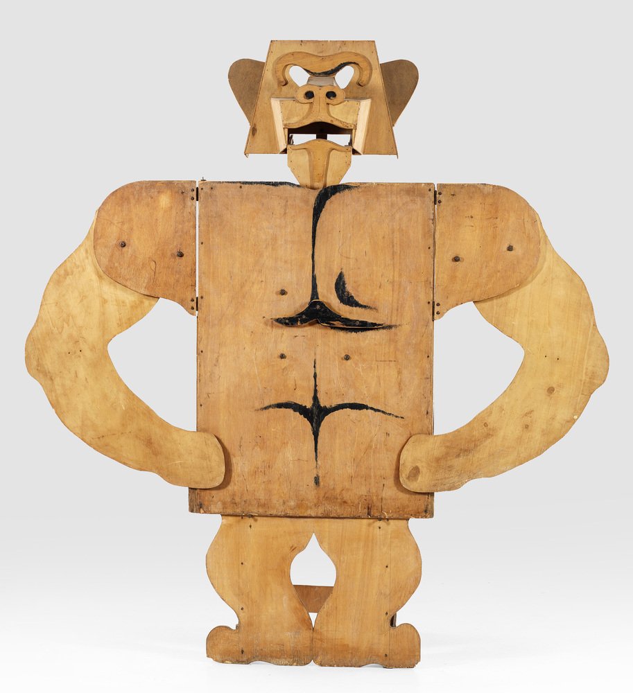 Luigi Nervo, Large Adjustable Gorilla, 1977, Wood