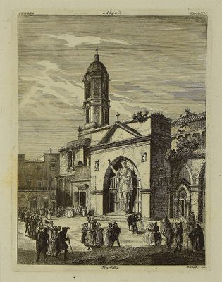 Luigi Rossetti - Church of Barletta - Original Etching - 1880s-ZCI-872297