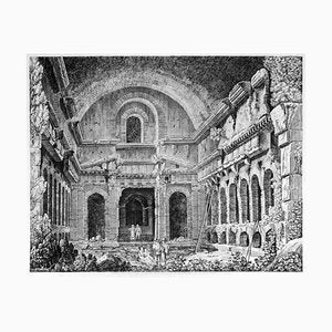 Luigi Rossini - View of an Ancient Temple ... - Etching - 1826-ZCI-913455