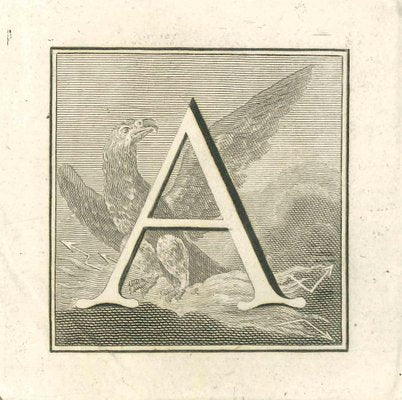 Luigi Vanvitelli, Letter A, Etching, 18th Century-ZCI-2029070